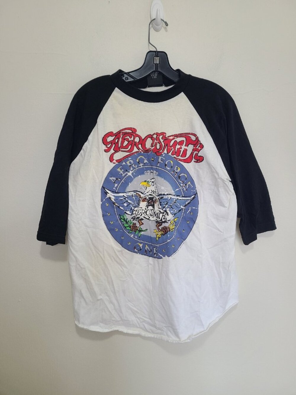 Aerosmith Tour Shirt size L Vintage 3/4 Sleeve Baseball Shirt USA